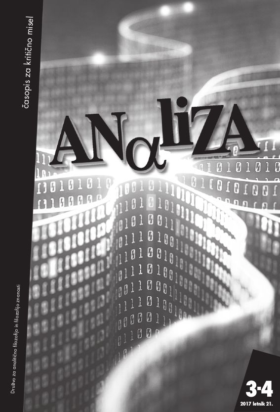 Naslovnica: Analiza, Letn. 21 Št. 3-4 (2017)
