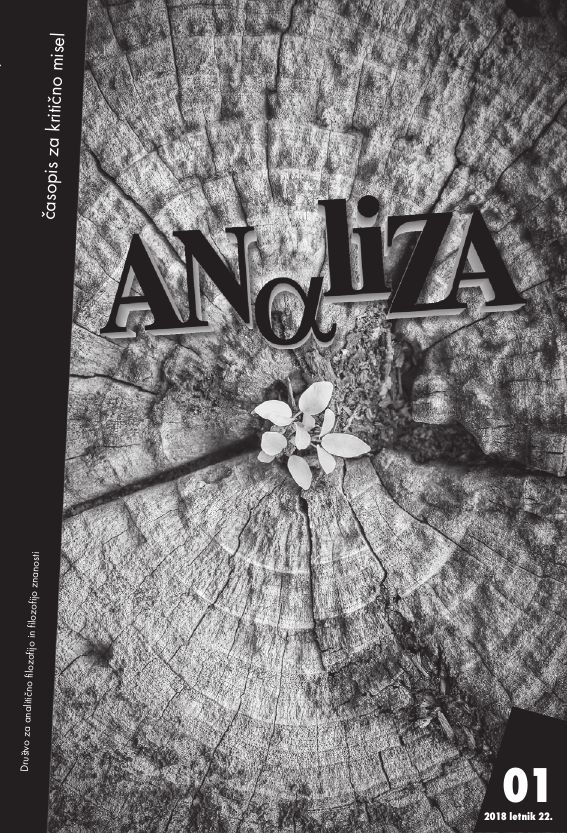 Naslovnica: Analiza, Letn. 22 Št. 1 (2018)