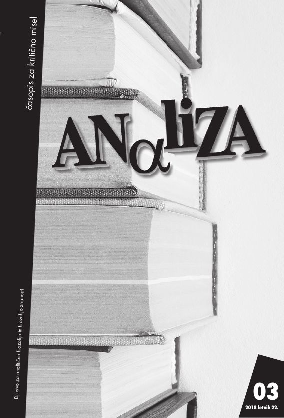 Naslovnica: Analiza, Letn. 22 Št. 3 (2018)