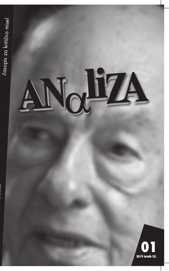 Naslovnica: Analiza, Letn. 23 Št. 1 (2019)